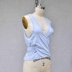 Lululemon Wrap Top Blouse Tank Light Blue size 4-6